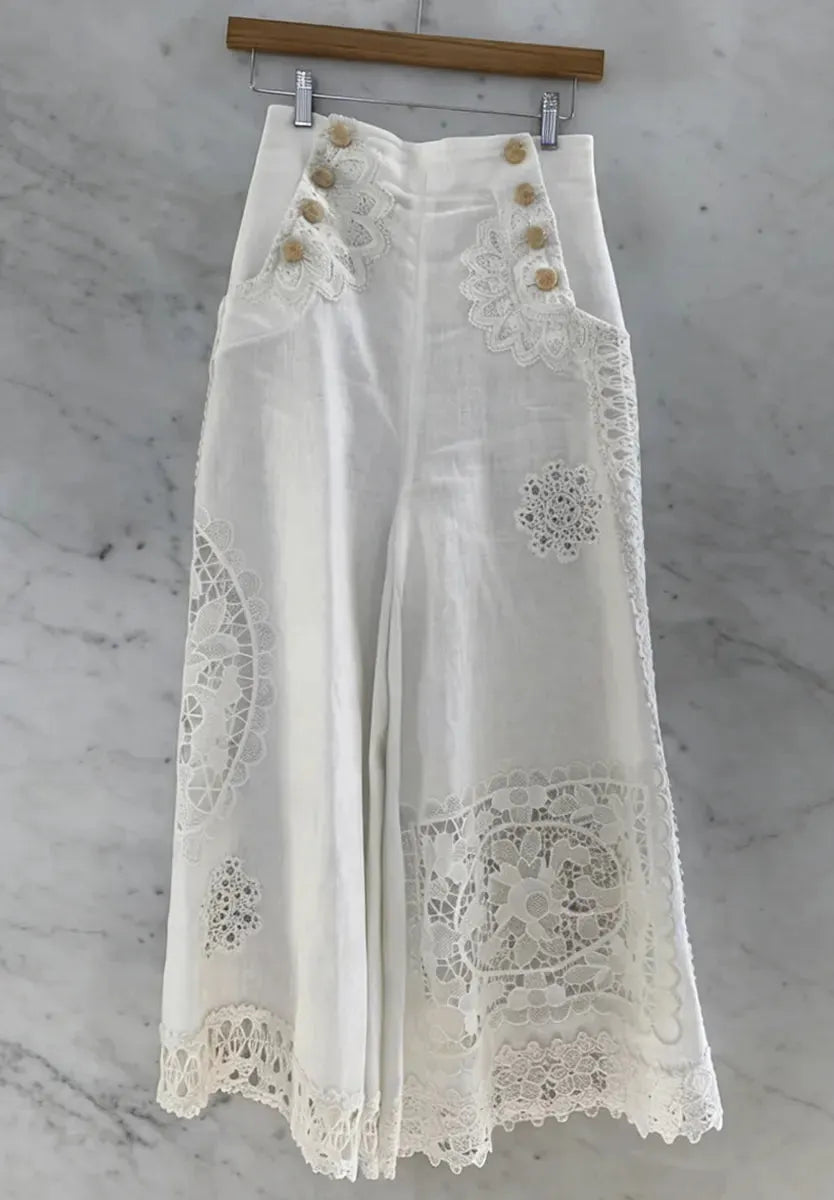Women's Retro Lace Art Casual Daily Cotton Skirt