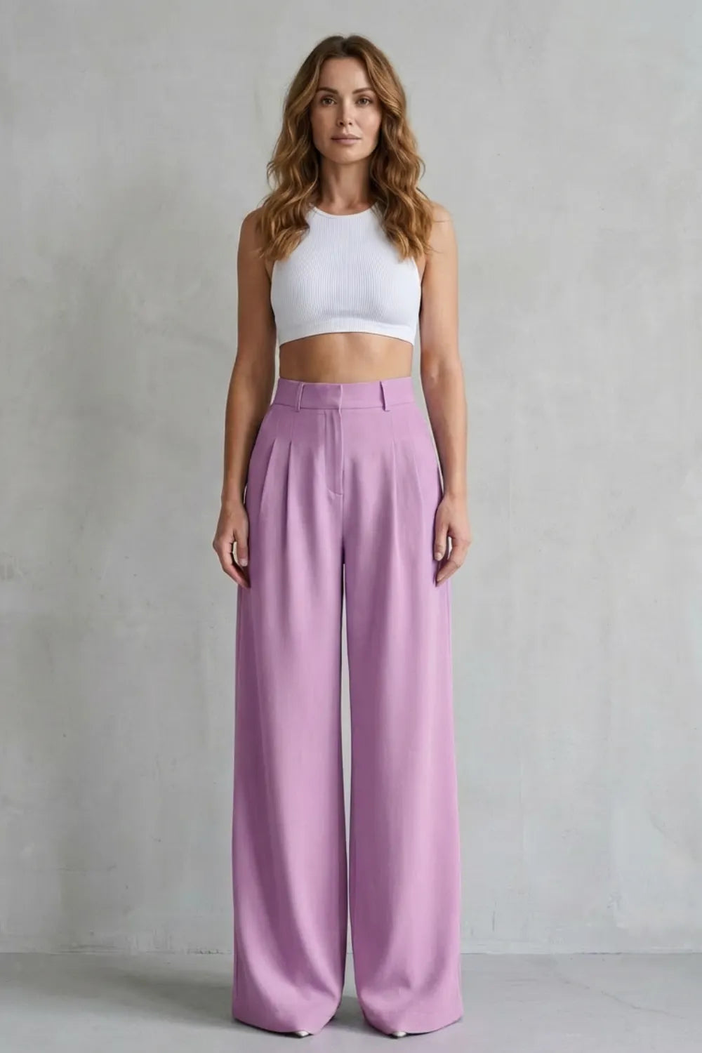 Flowing drape – Wide-leg tailored trousers