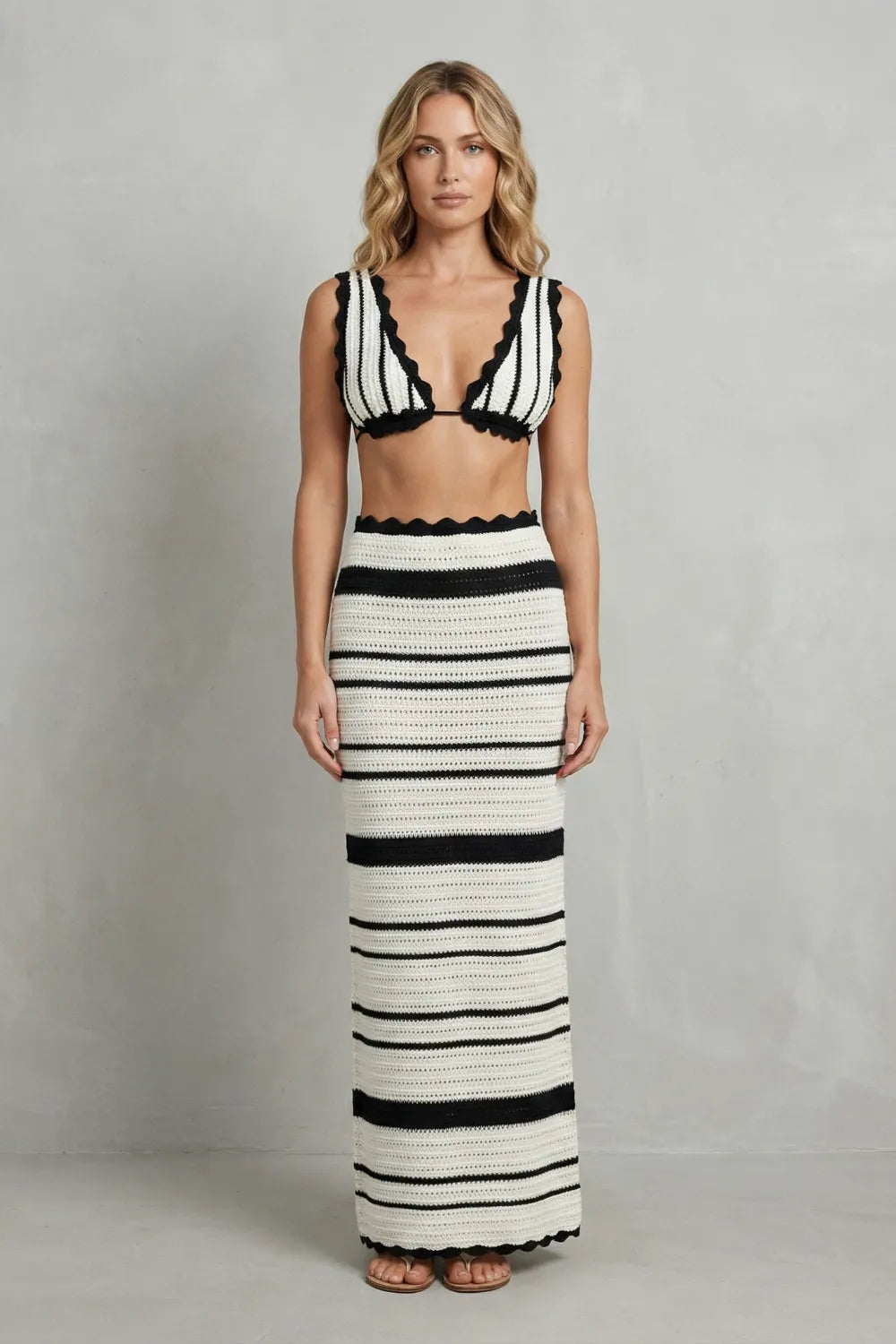 Coastal allure – Women’s Open Sleeveless Crochet Set