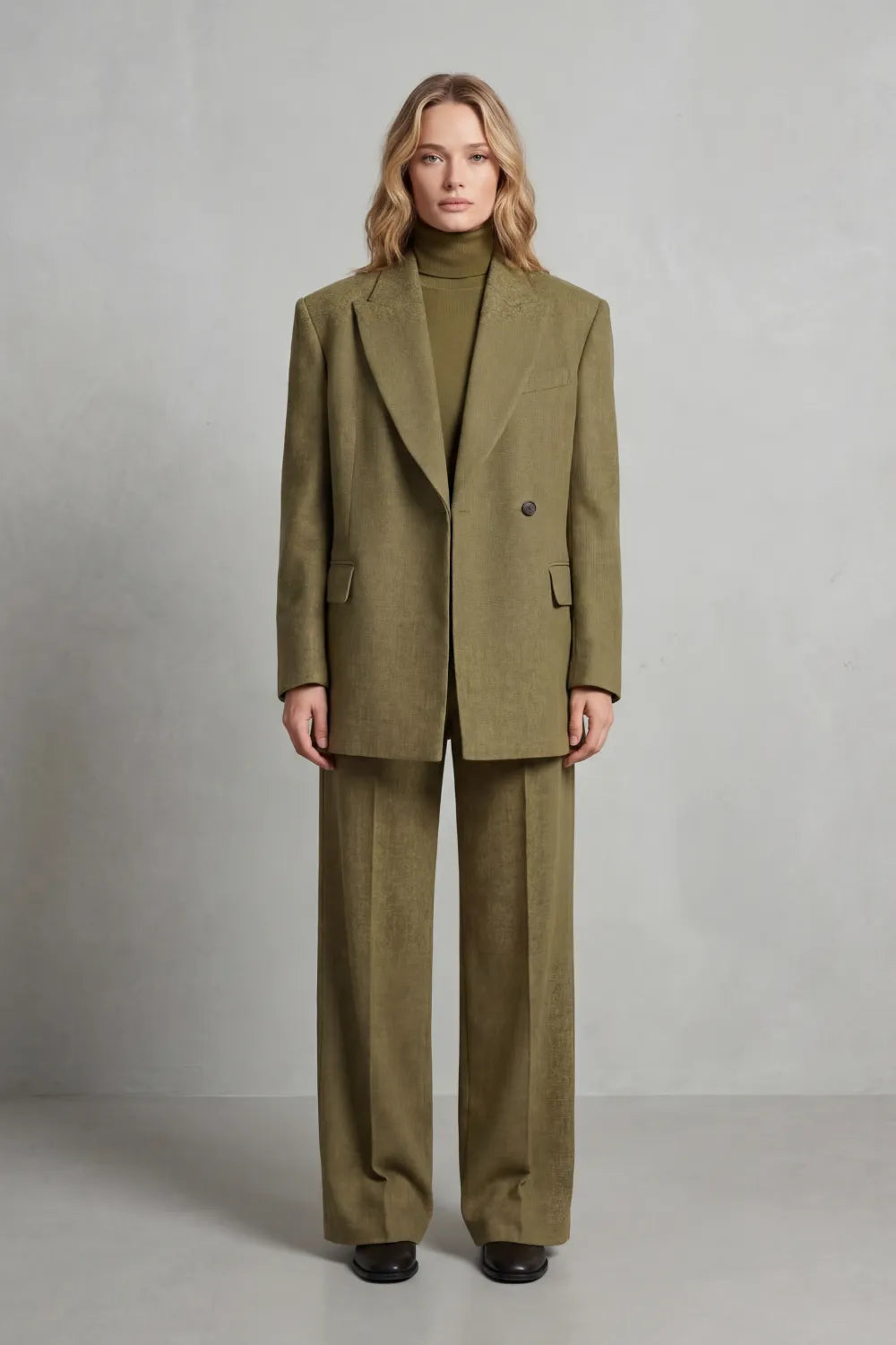 Timeless Tailored Set – Structured Blazer & Wide-Leg Trouser
