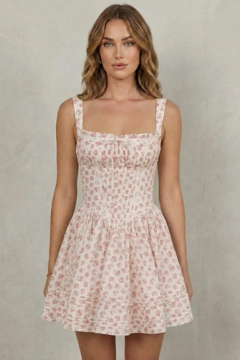 Soft floral charm – Mini dress
