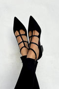STRAPPY POINTED FLATS