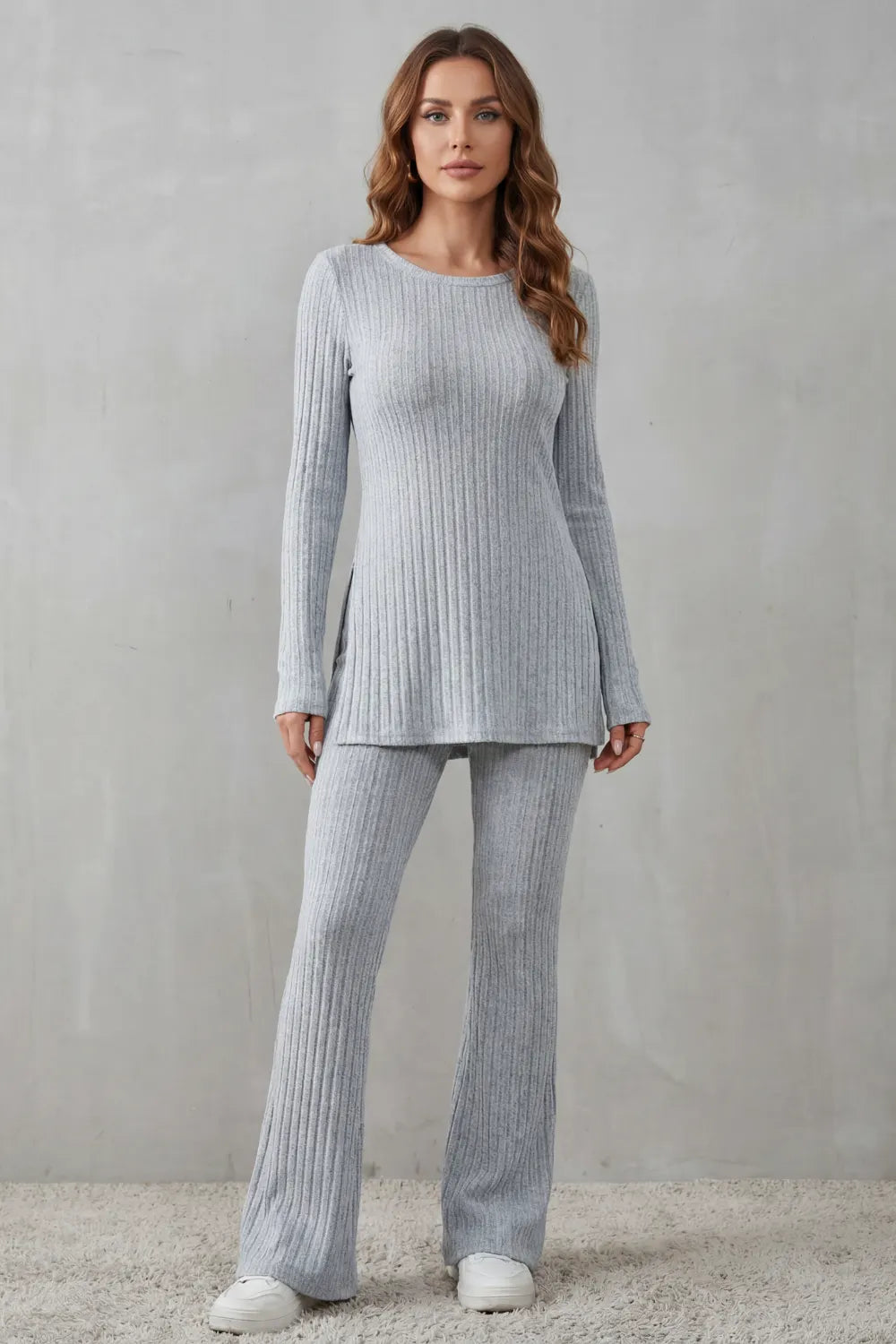 Ribbed elegance – Knit lounge set