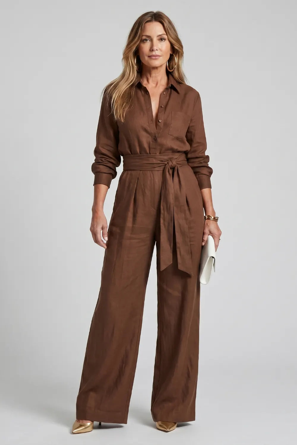 Effortless tailored elegance – Wide-leg jumpsuit