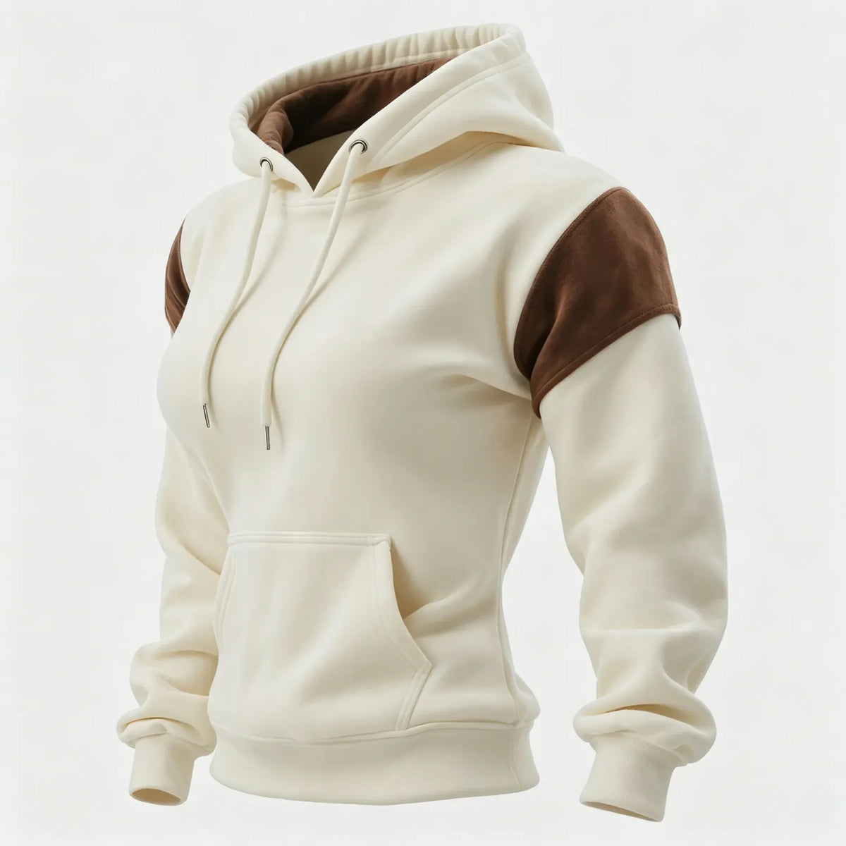 Women's Retro Western Style Contrast Panel Hooded Sweatshirt
