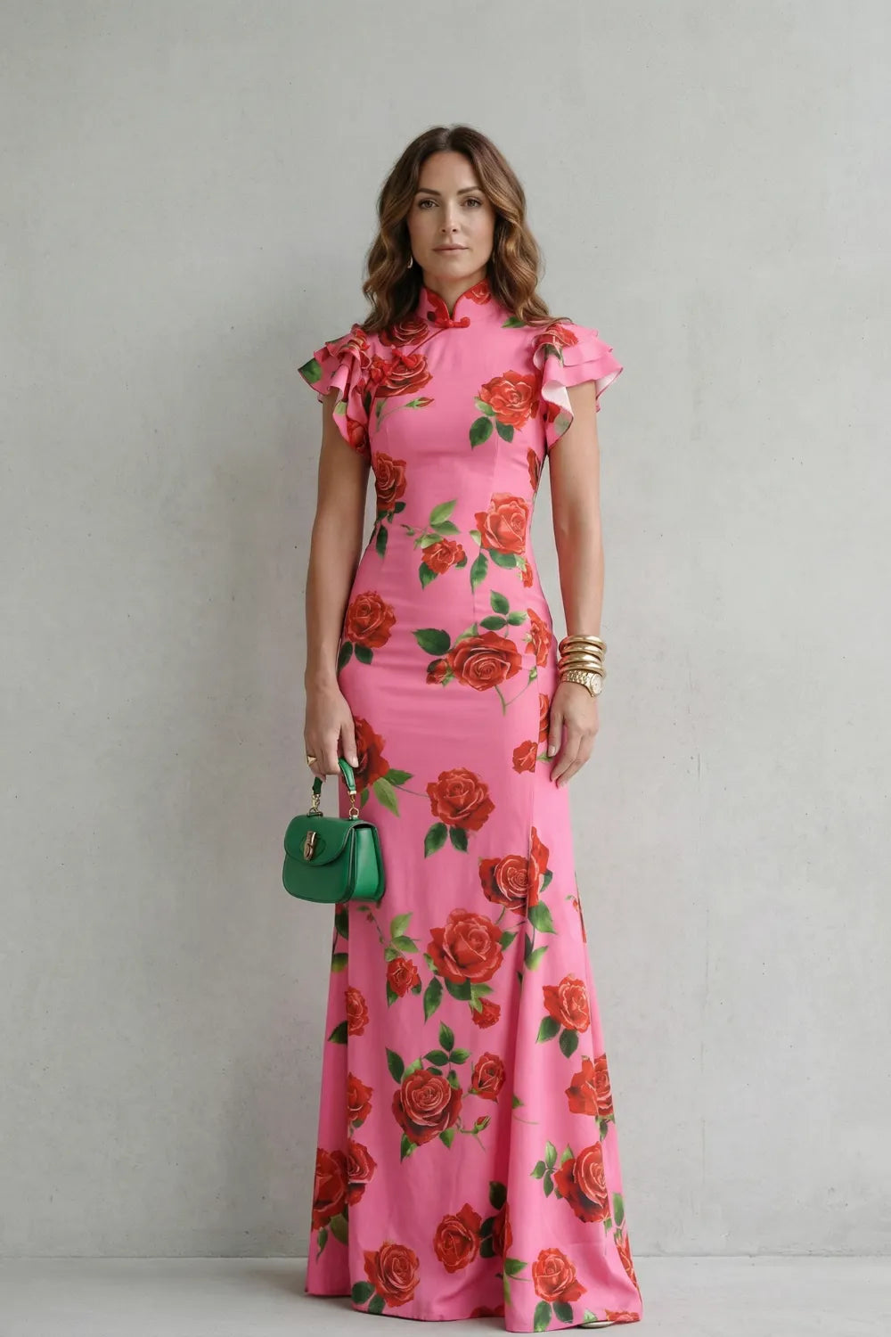 Romantic rose print – Maxi dress