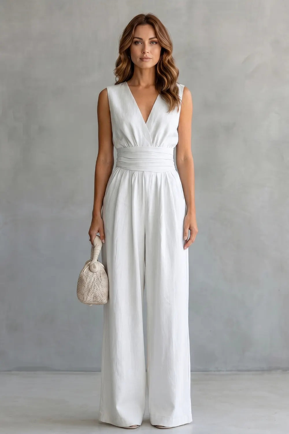 Waist-defining elegance – Sleeveless jumpsuit