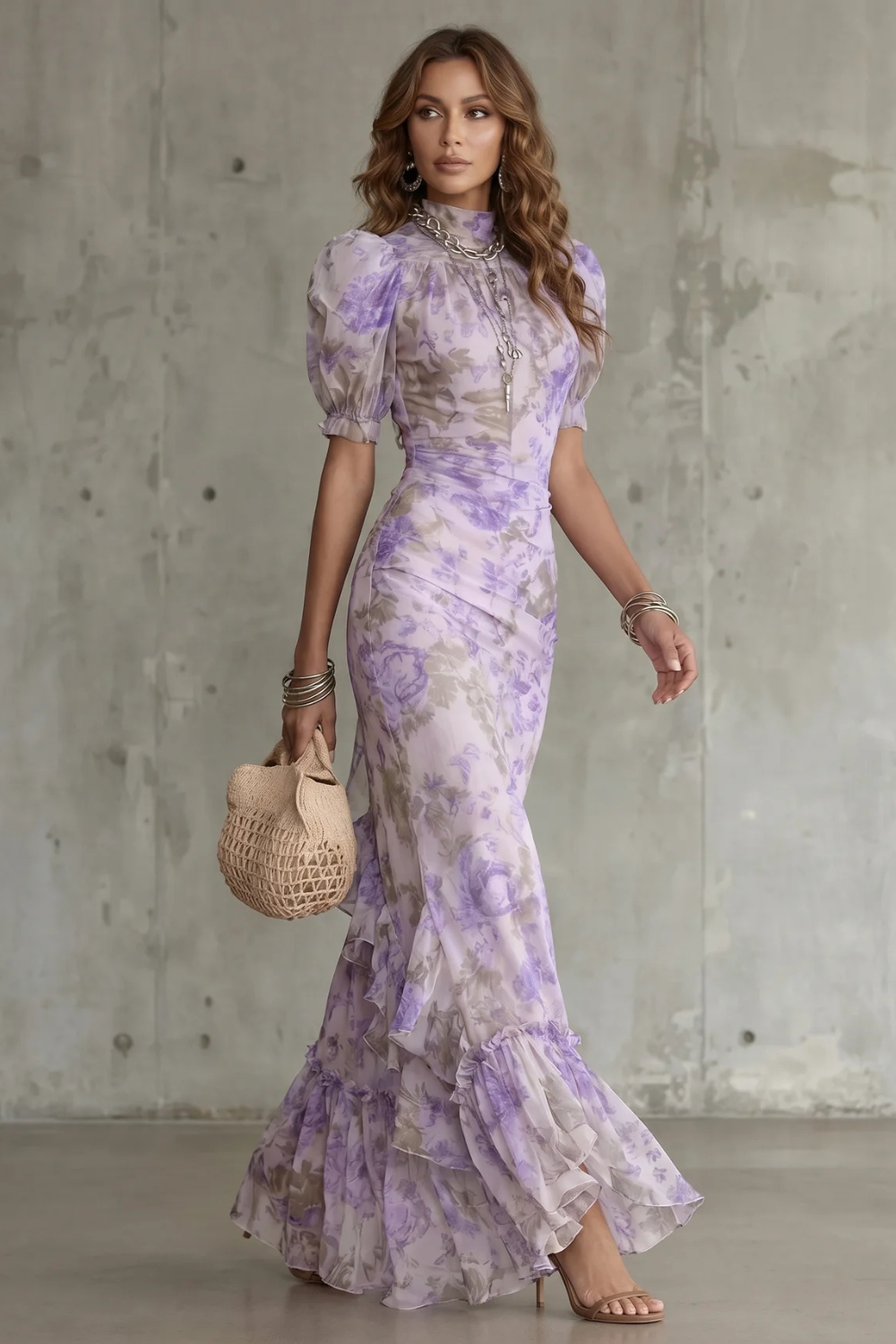 Romantic floral silhouette – Maxi dress