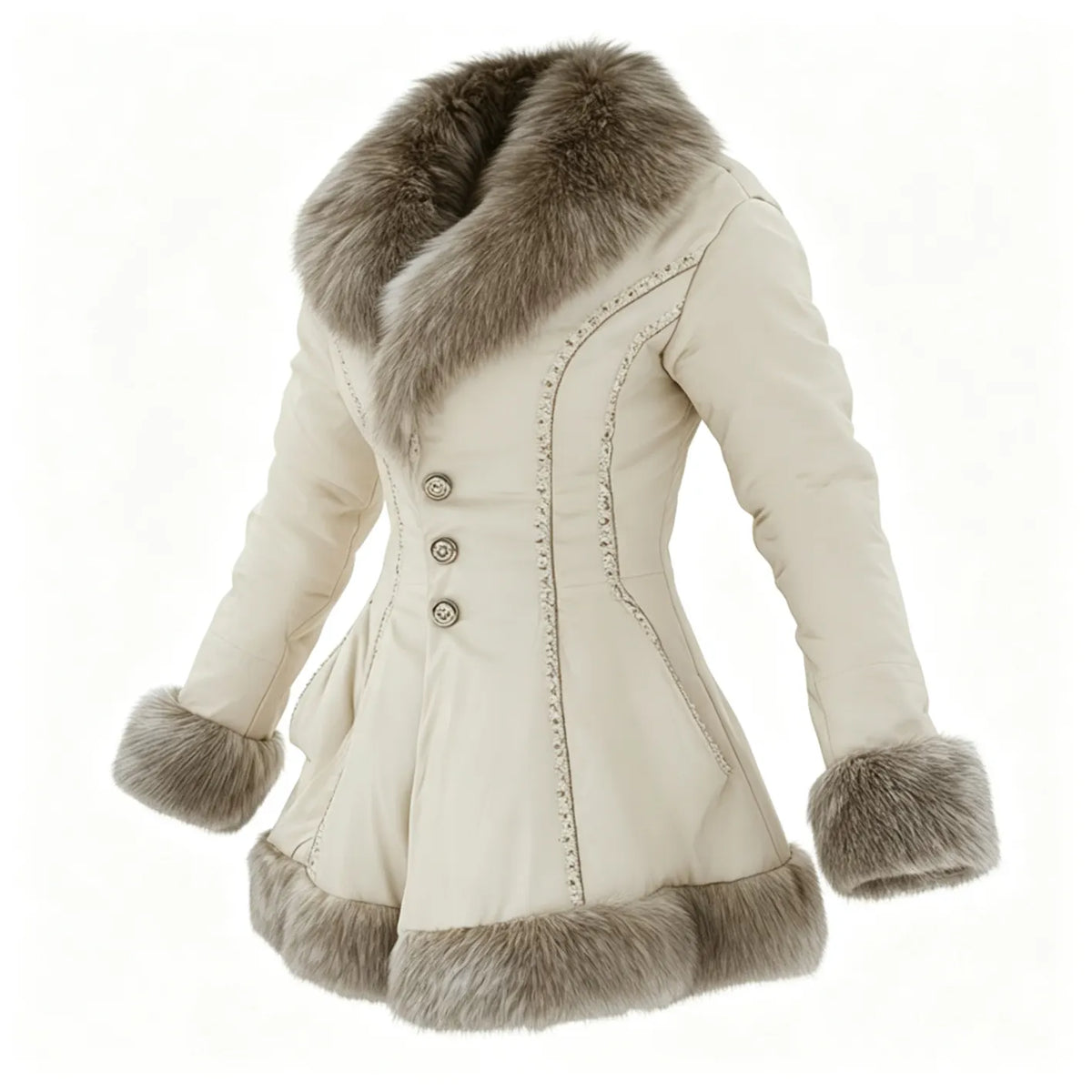 🎉BOGO SALE —Today Only! ✨Women's Retro Mid-Length Fur Collar A-Line Coat