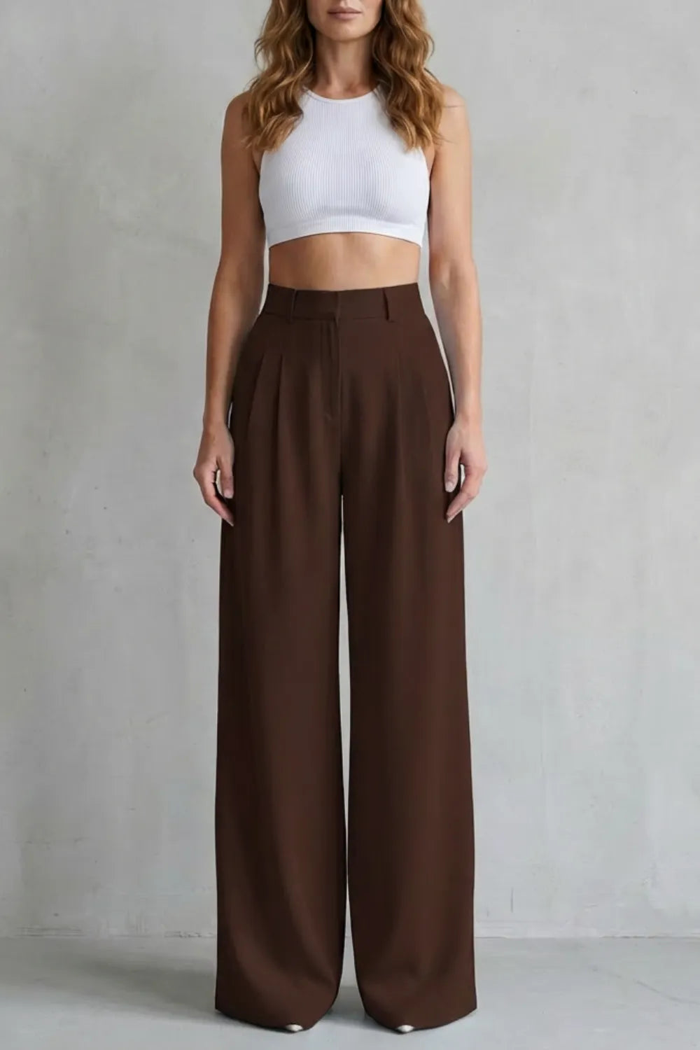 Flowing drape – Wide-leg tailored trousers