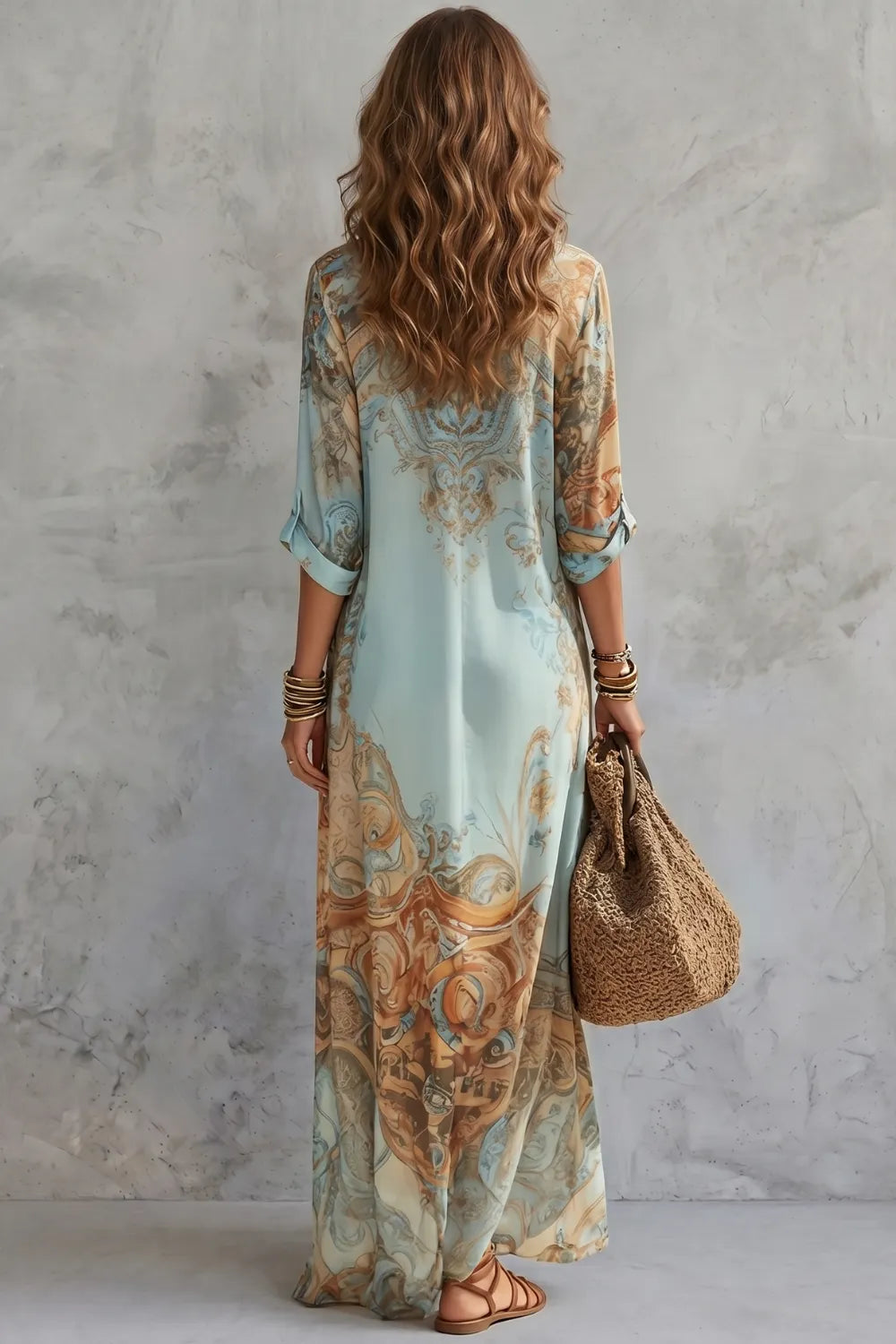 Ornate resort print – Maxi dress