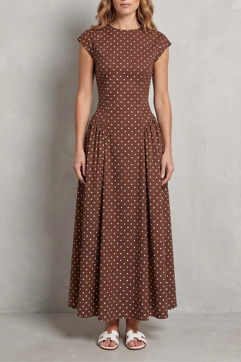 Vintage polka dot elegance – Maxi dress
