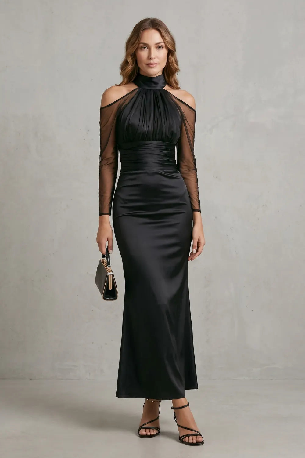 Sheer mesh elegance – Mermaid maxi dress