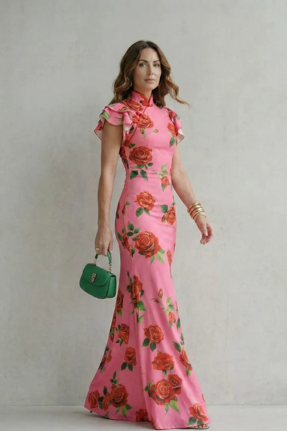 Romantic rose print – Maxi dress