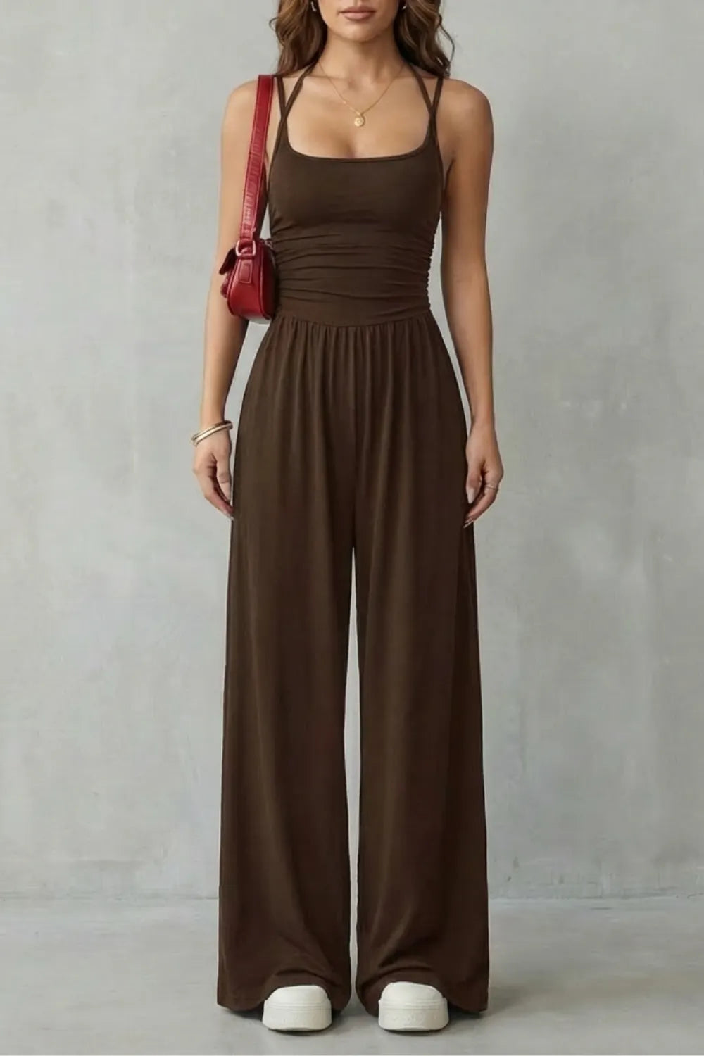Double strap fit – Wide-leg jumpsuit