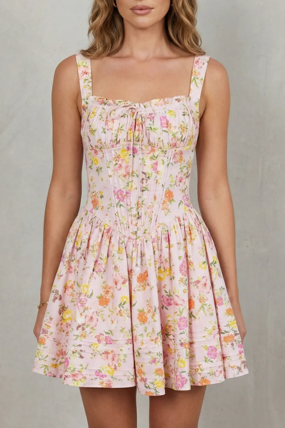 Soft floral charm – Mini dress