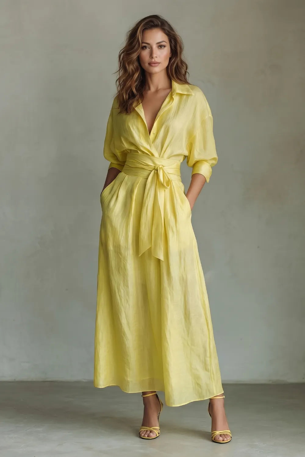 Belted breezy elegance – Maxi dress