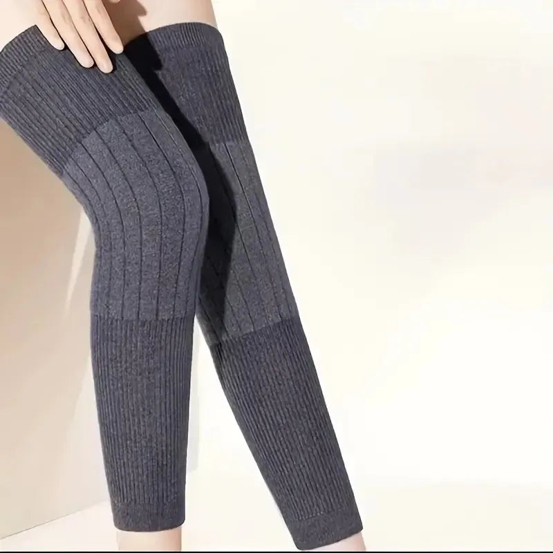 Unisex Winter Knit Plush Knee Braces Leg Warmer Men Women Thicken Knee Pads Sleeves Thermal Knee Warmers