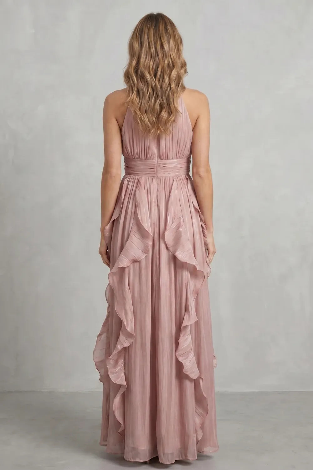 Ruffled chiffon elegance – Maxi dress