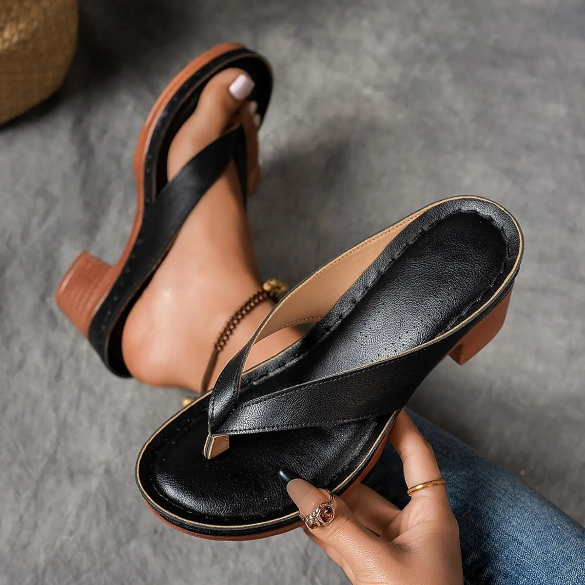 NEW ARRIVAL 70% OFF - Orthopedic Chunky High Heel Sandals - BUY 2 FREE SHIPPING