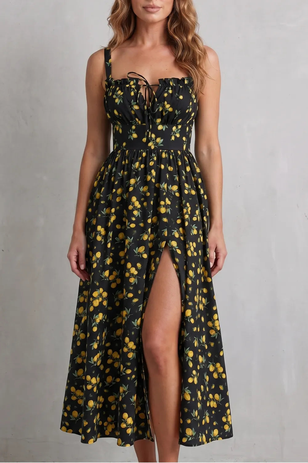 Sweet fruit print romance – Maxi dress