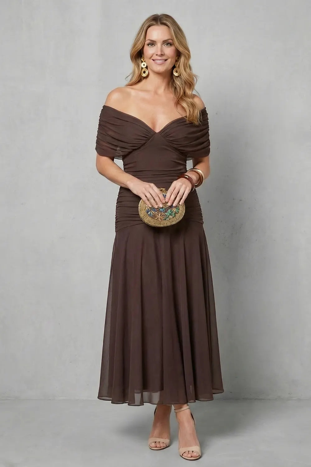 Draped floral flow – Maxi dress