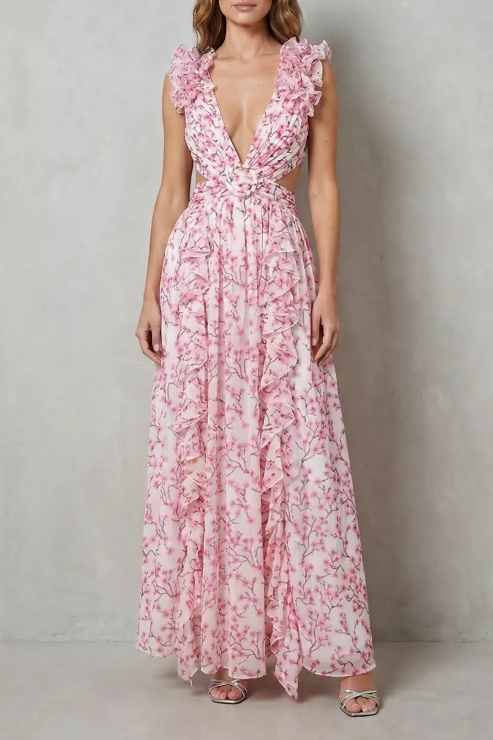Ruffled floral romance – Maxi dress