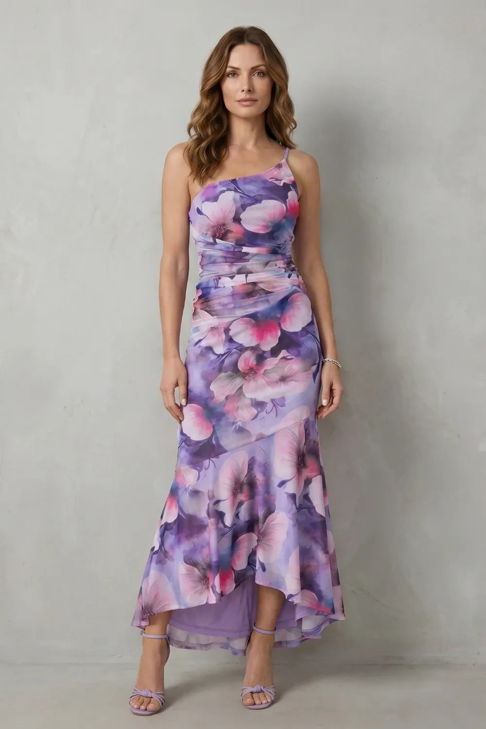 Floral elegance – Women’s One-Shoulder Maxi Dress
