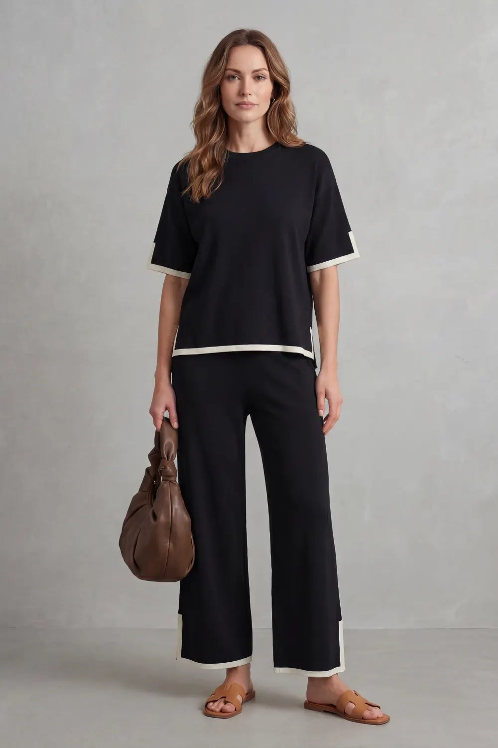 Chic Contrast Trim – Lounge Set
