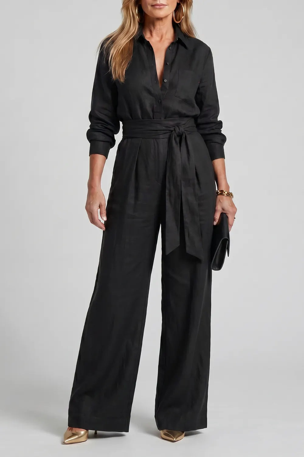 Effortless tailored elegance – Wide-leg jumpsuit