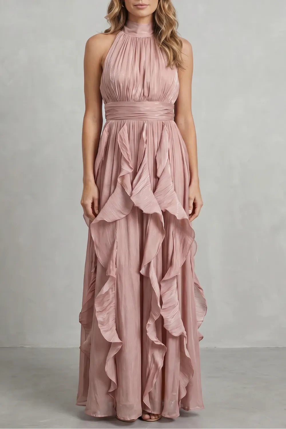Ruffled chiffon elegance – Maxi dress