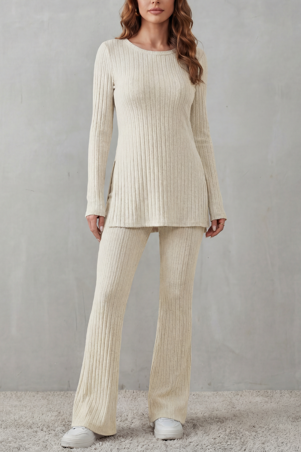 Ribbed elegance – Knit lounge set