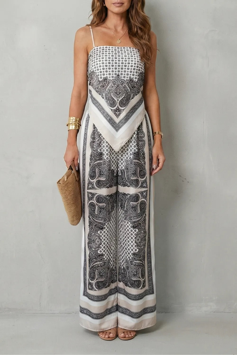Ornate printed flow – Two piece set