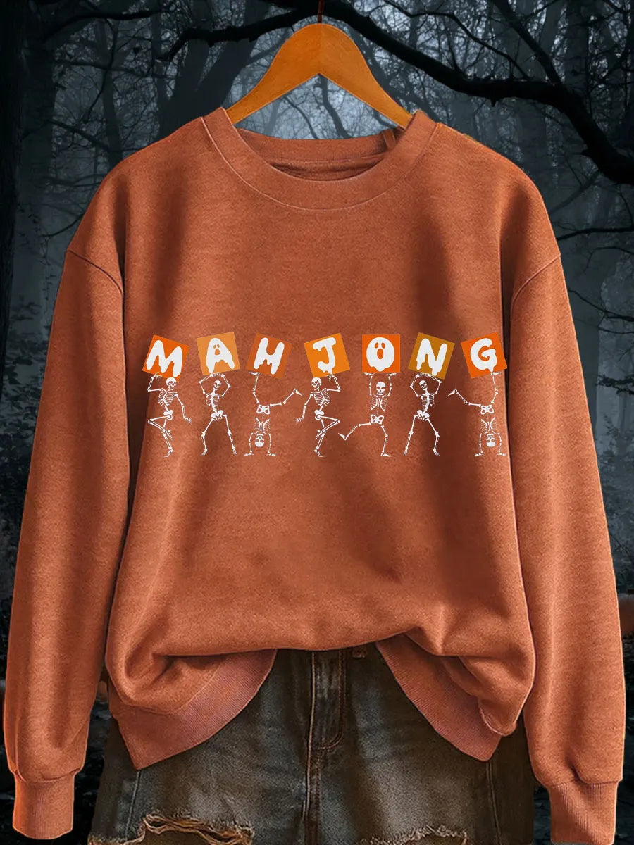 Women's Halloween Mahjong Skull Sweatshirts