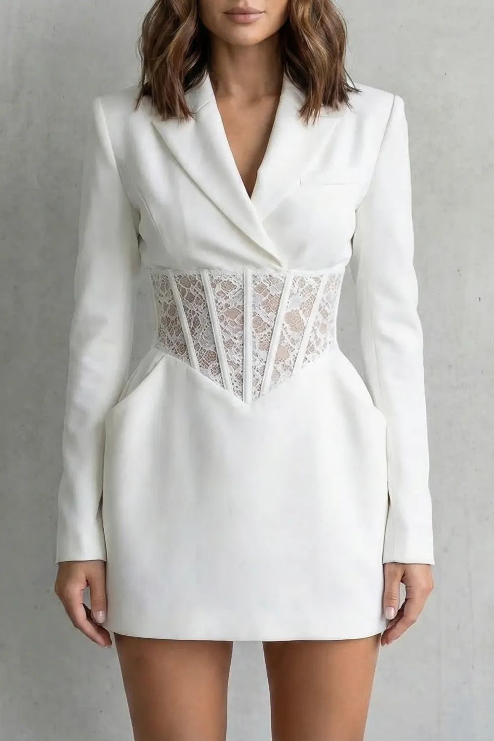Lace corset silhouette – Blazer dress