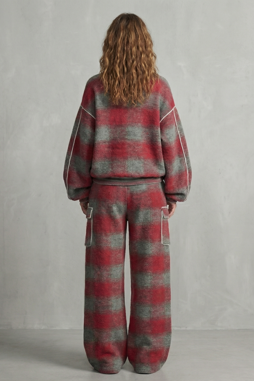 Distressed plaid street style – Two piece set