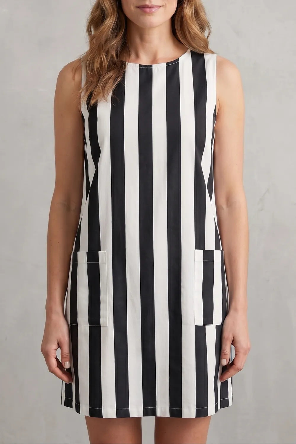 Monochrome striped charm – Mini dress