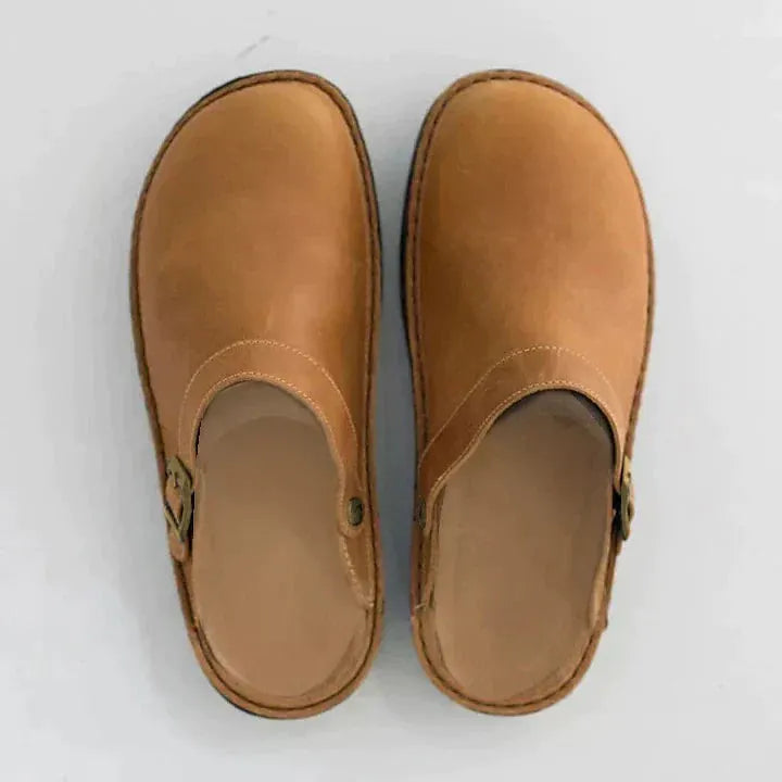 Orthopedic Leather Comfort Slippers