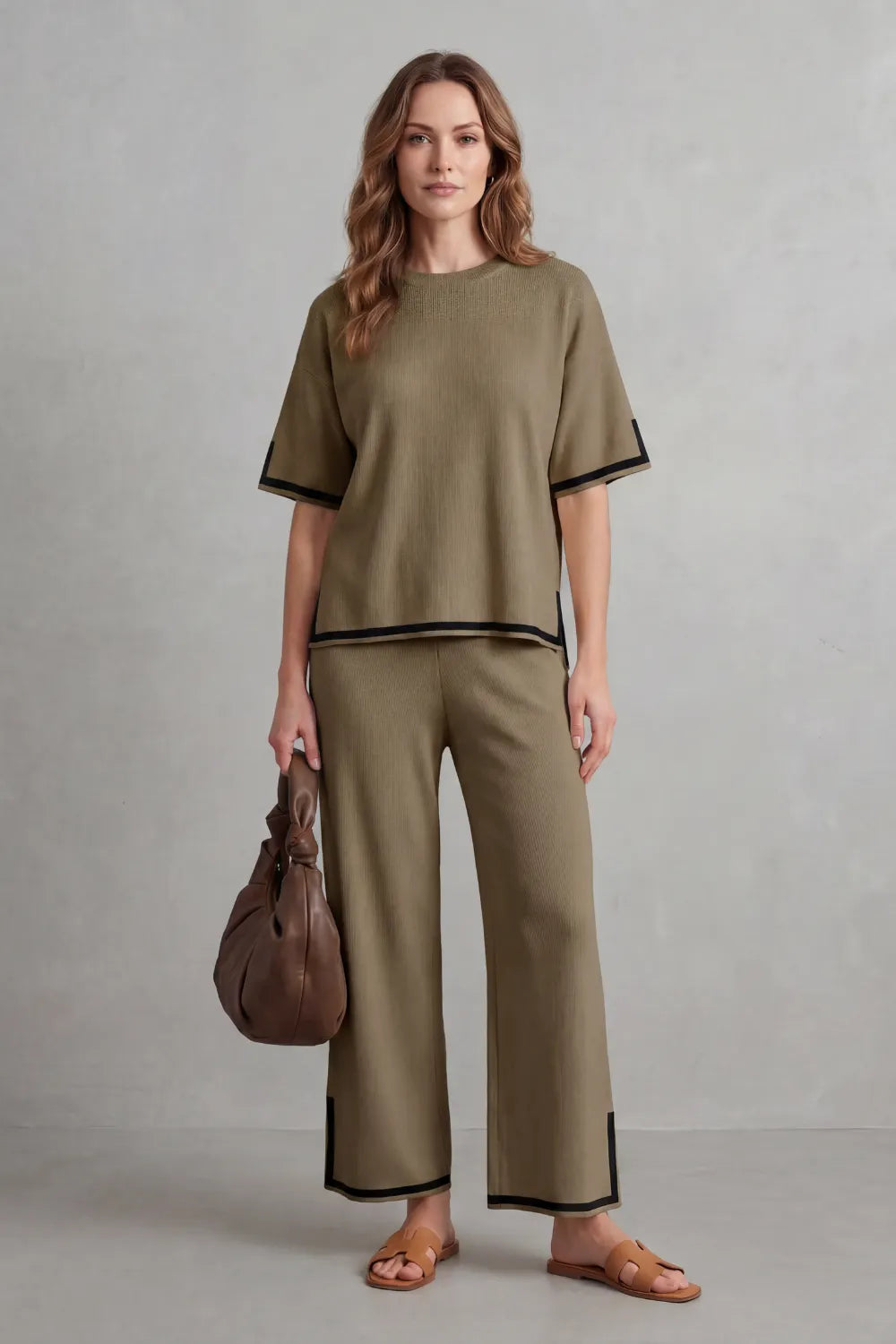 Chic Contrast Trim – Lounge Set