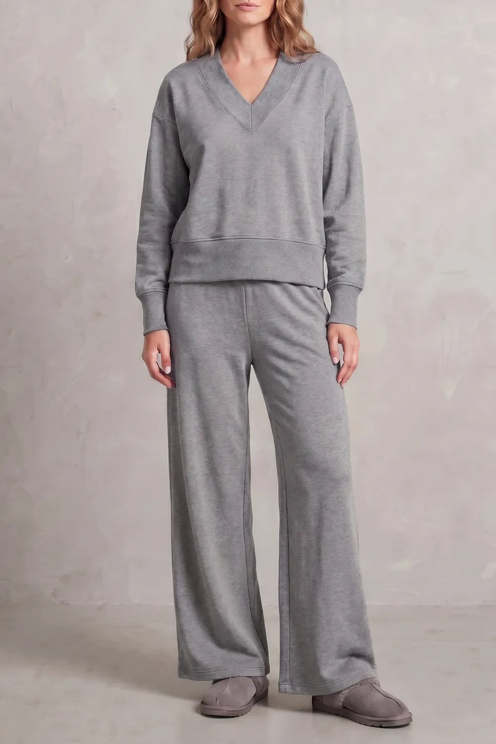 Relaxed fit – Wide-leg lounge set