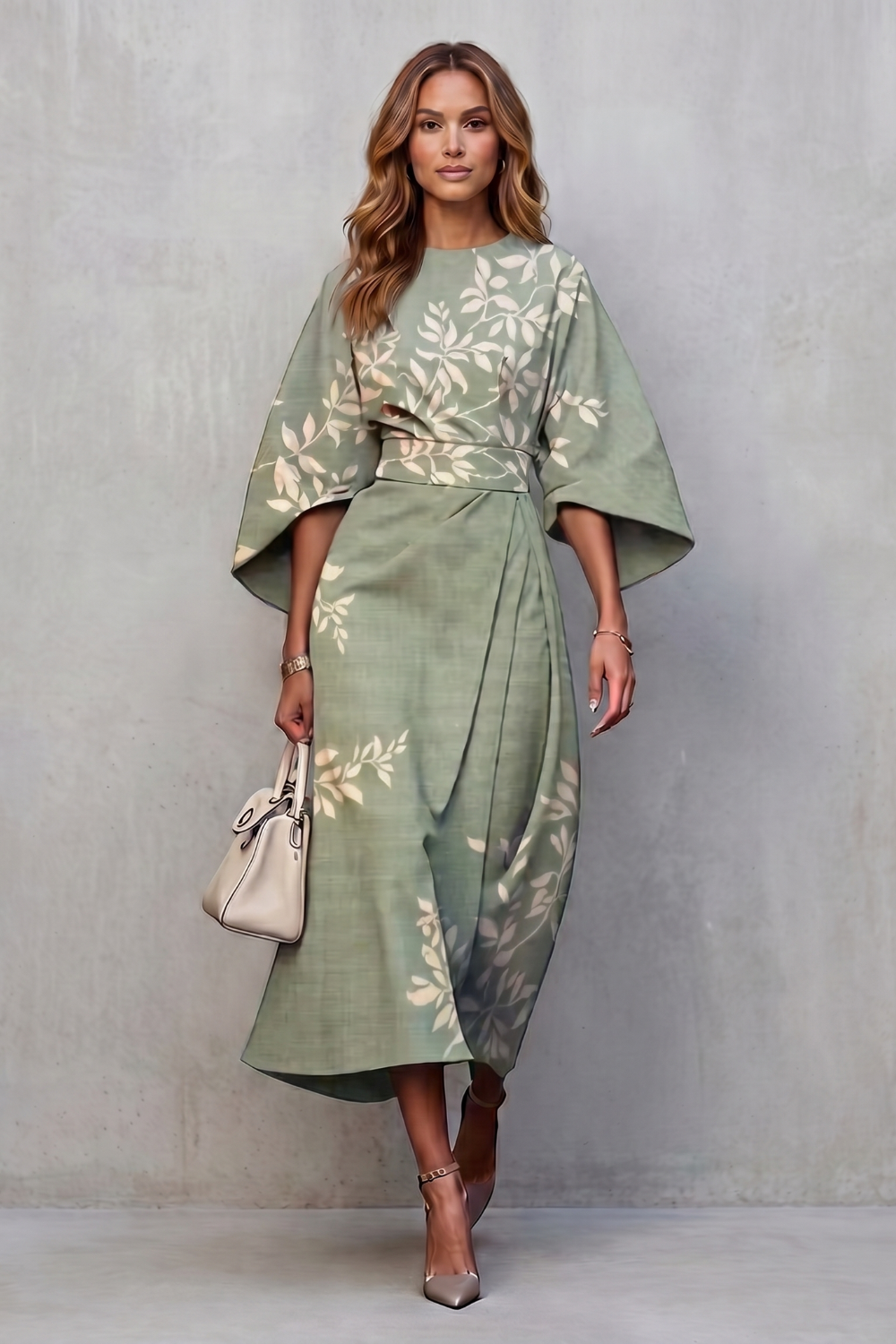 Vibrant watercolour blooms – Midi dress