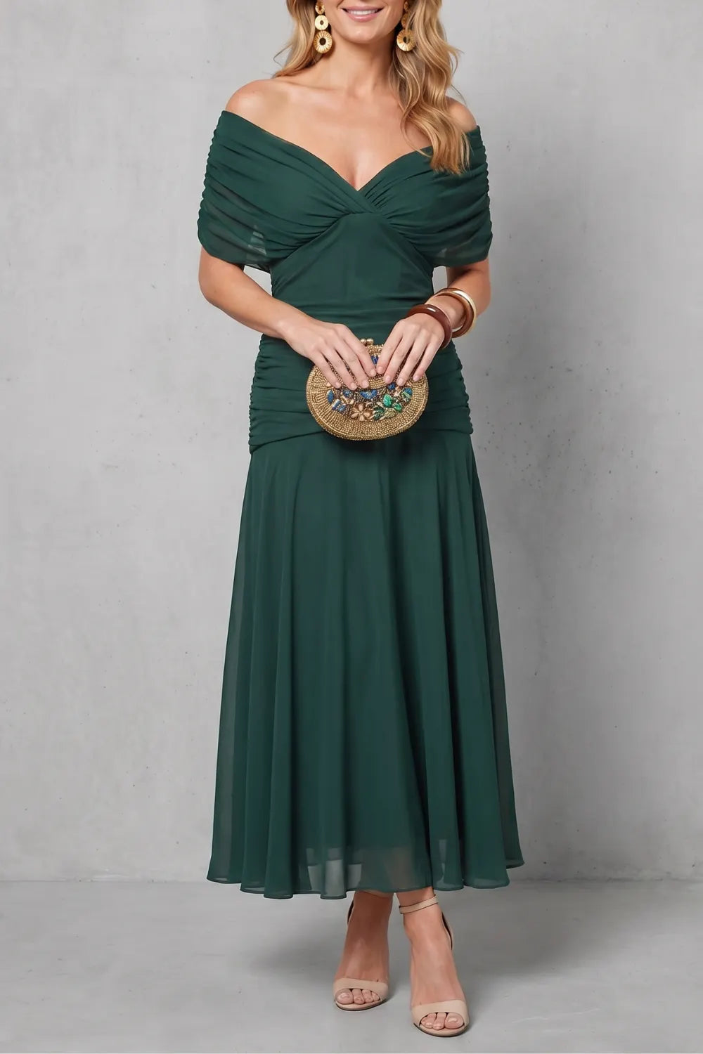 Draped floral flow – Maxi dress