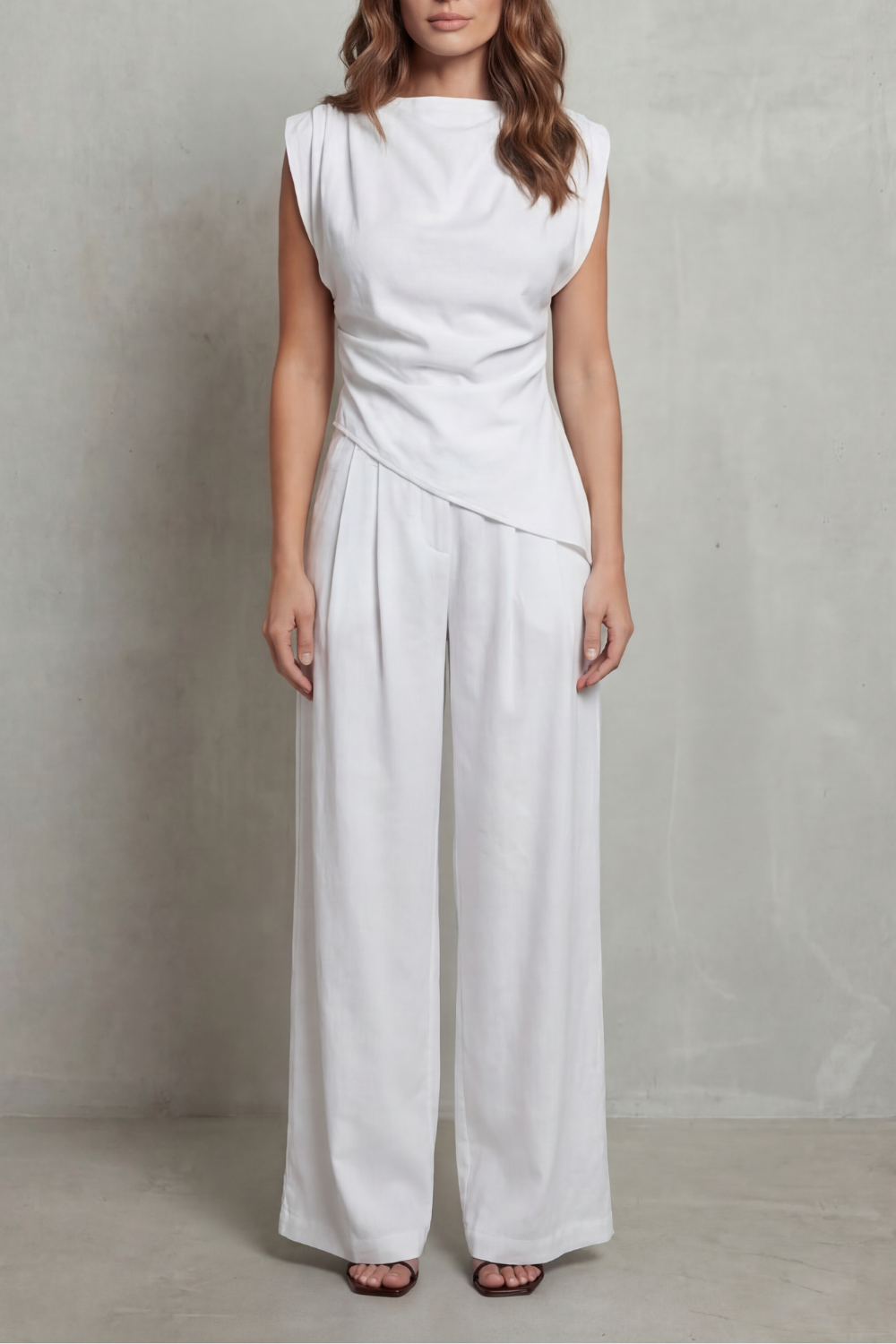 Draped waist detail – Casual elegance set