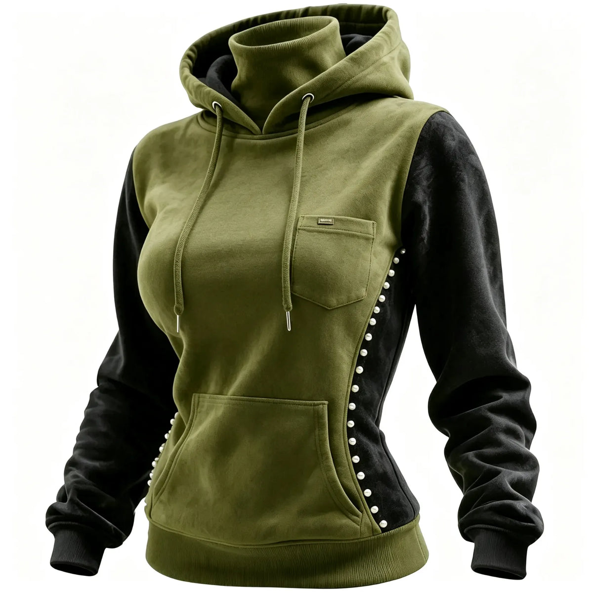 Stylish Two-Tone Hoodie with Unique Logo Design for Everyday Wear