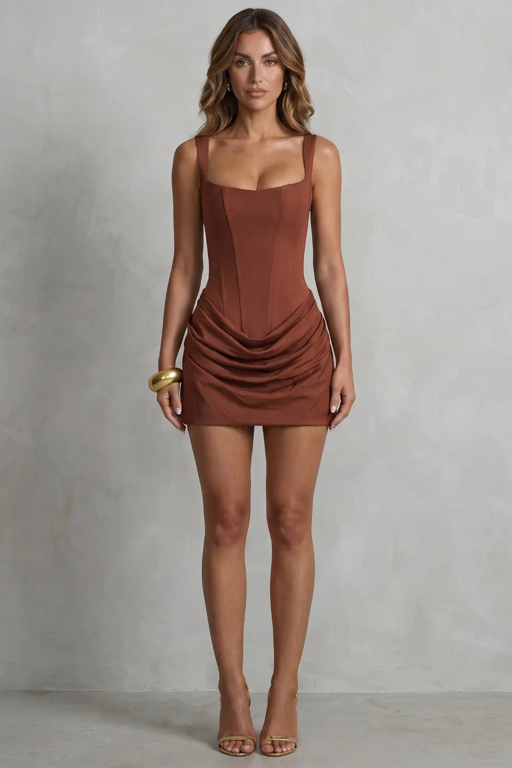 Sculpted draped corsetry – Mini dress