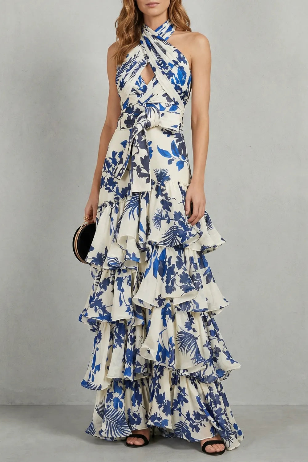 Floral halter elegance – Maxi dress
