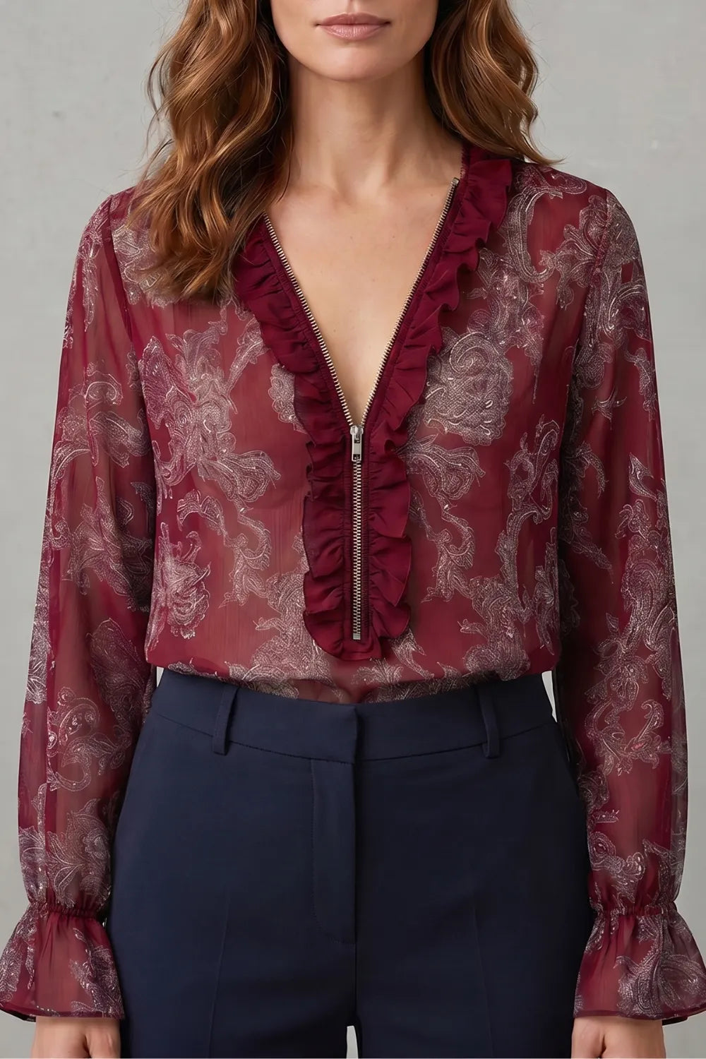 Paisley romance allure – Chiffon blouse
