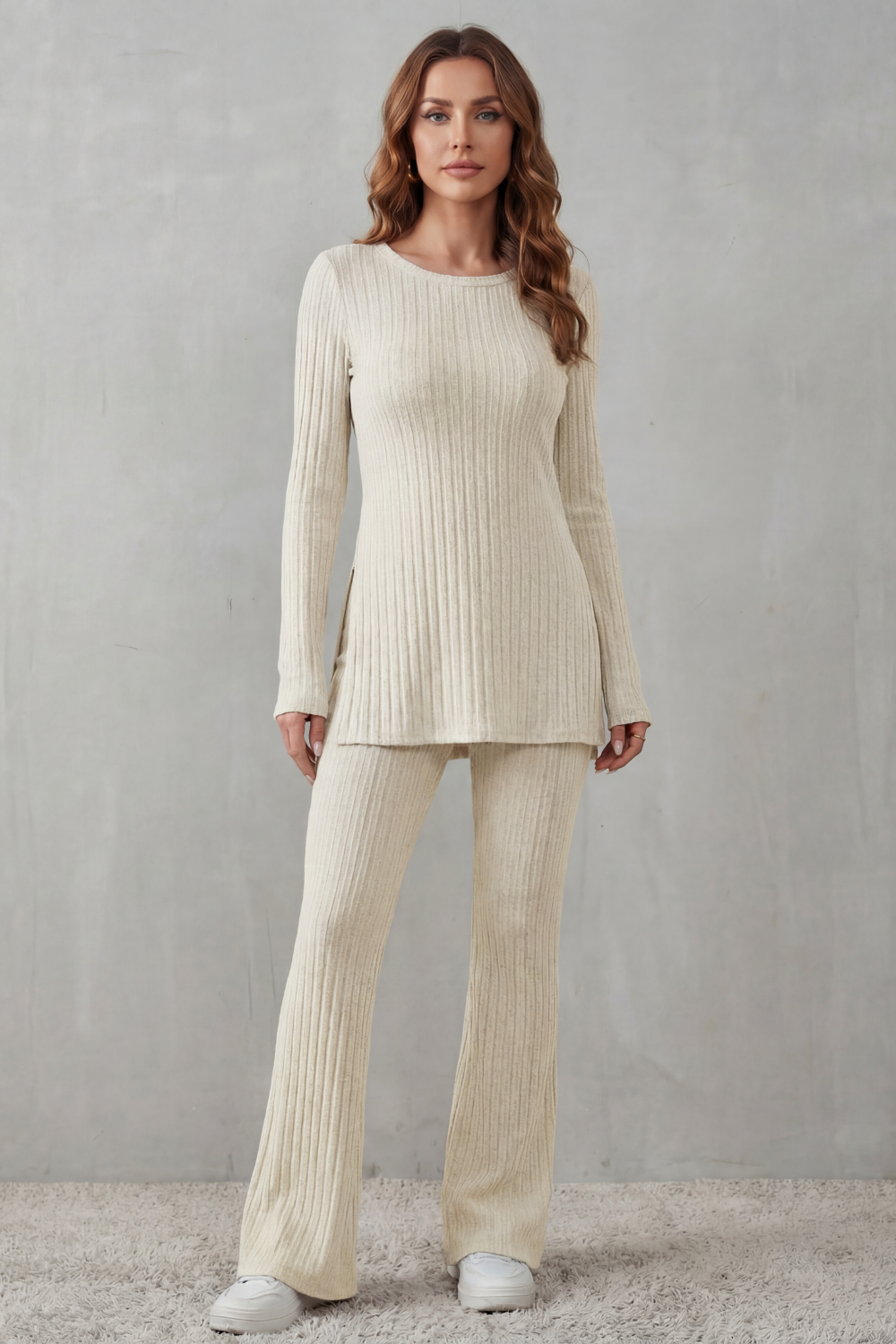 Ribbed elegance – Knit lounge set