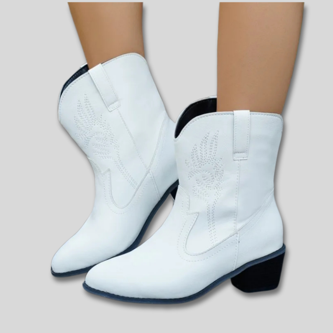 Zephyra - Embroidered Classic Cowboy Boots