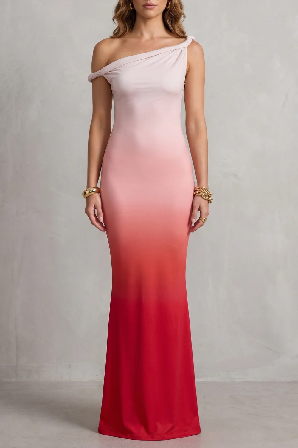 Off-shoulder floral allure – Maxi dress